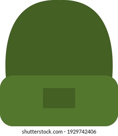 Green hat, illustration, vector on white background.