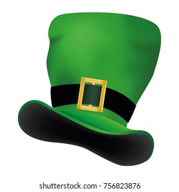 Green hat Patrick Day. Vector illustration
