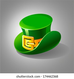 green hat, patrick's day. Vector illustration