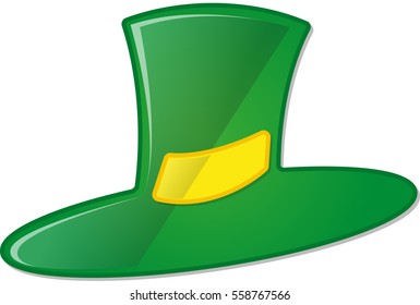 Green hat as symbol of St. Patrick's Day. Vector illustration EPS10 on white background