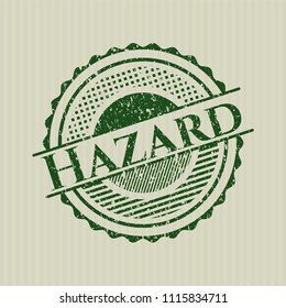 Green Hazard distress rubber grunge seal