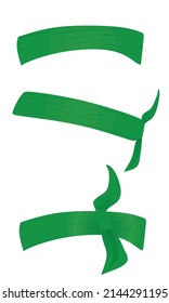 Green head band. vector illustration