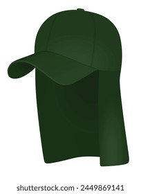 Engranaje de la cubierta de la cabeza verde. Vector