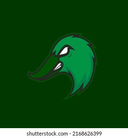 green head duck angry logo design vector graphic symbol icon illustration creative idea