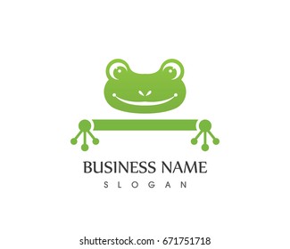 Green Head Frog  Logo