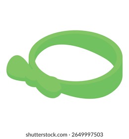 Green headband with bow for hairstyle showing fashion trend