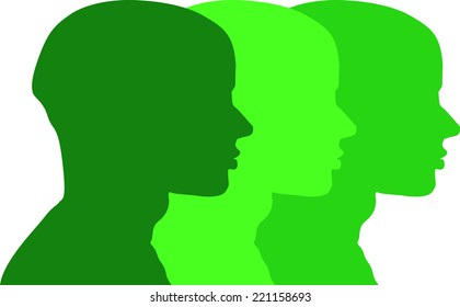 green heads