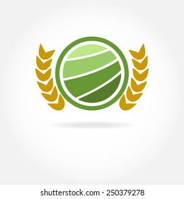 Green healthy nature agricultural logo