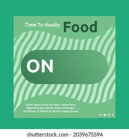 Green healty instagram post clean