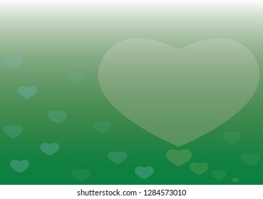 green heart background 