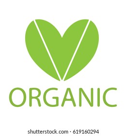 Green heart eco vector