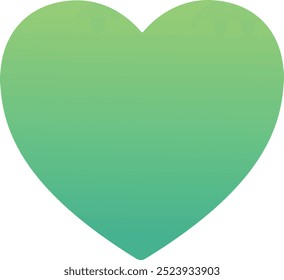 Ícone de emoji verde. Cores da moda, elemento popular que representa o amor e o afeto, frequentemente usadas nas mídias sociais. Emoticon, elemento isolado.