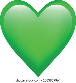 Green Heart Emoji Symbol Of Love