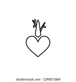 green heart  icon. Element of Valentine's Day icon for mobile concept and web apps. Detailed green heart  icon can be used for web and mobile