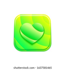 Green Heart Icon Logo Vector