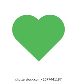 Green Heart Icon. Green Love Icon. Heart, Love Symbols.