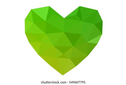 Green Heart Isolated On White Background Stock Vector (Royalty Free ...