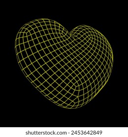 green heart on black background
