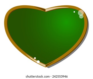 green heart on white background vector
