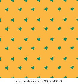 green heart patterns on orange background,vector,overlay,textile,fabric,decorative