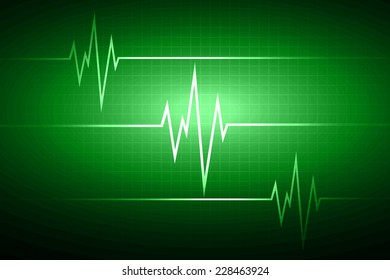 Green Heart pulse Light Abstract Technology background for computer graphic website and internet. 