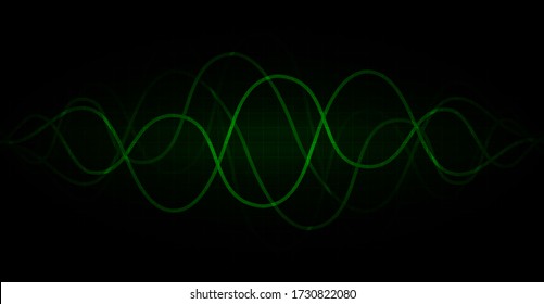 green Heart pulse monitor with signal. Heart beat. ekg icon wave