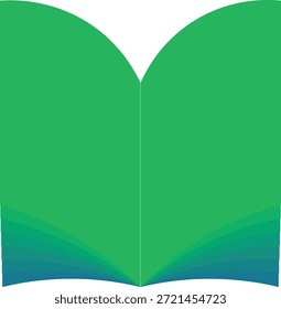 Green heart shape with blue gradient bottom