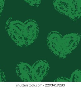 Green Heart shape seamless pattern design for fashion textiles, graphics and crafts