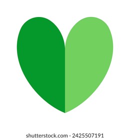 Green heart for St. Patrick’s Day. Vector illustration.