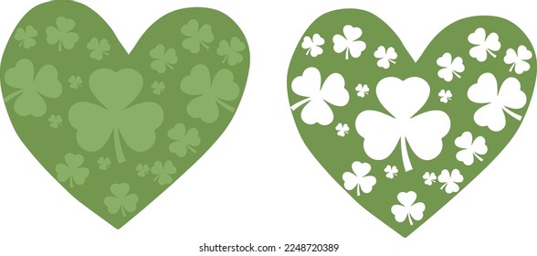 green heart. St.Patrick 's Day vector design 