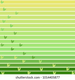 Green hearts background.