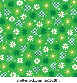 green  hearts and flowers
