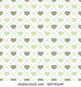 green hearts and lines design