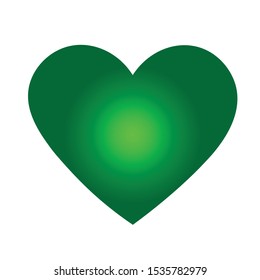 green heat in white background