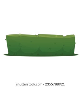 green hedge at park vector illustration logo icon clipart isolated on white background