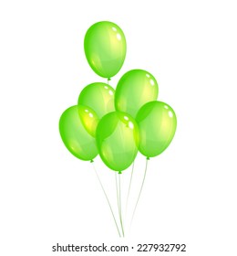 Green Helium Balloons