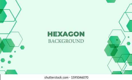 Green Hexagon Abstract Background Vector Design