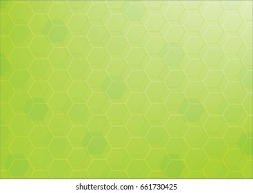green hexagon background
