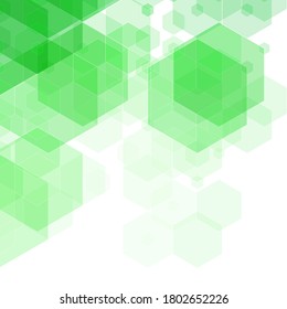Fondo hexágono verde. Elemento de diseño geométrico