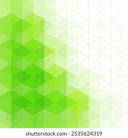 Green hexagon background. Geometric design. Presentation template.