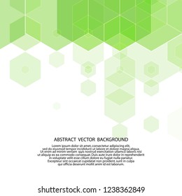 green hexagon background. layout for advertising. template for presentation. polygonal style. eps 10
