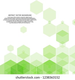 green hexagon background. layout for advertising. template for presentation. polygonal style. eps 10