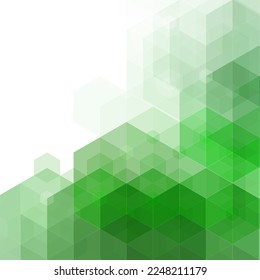 green hexagon background, pattern, hexagon wallpaper. Vector illustration. EPS 10