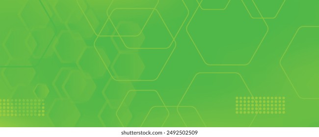 green hexagon background, pattern, hexagon wallpaper. Vector illustration.