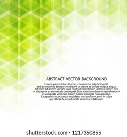 green hexagon background. polygonal style