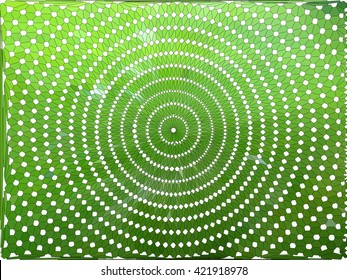 Green hexagon circle abstract background
