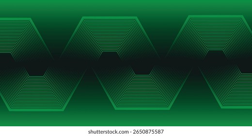 green hexagon design on green and black gradient background. eps 10