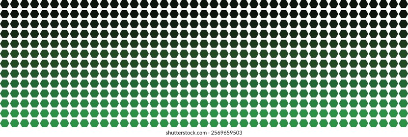 Green Hexagon Gradient Pattern: Abstract Geometric Design