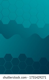 Green hexagon gradient wallpaper, banner, brochure, flyer, poster, backdrop, template, presentation