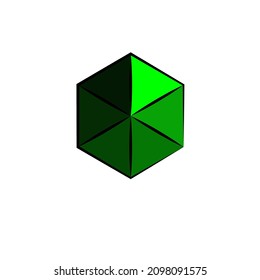 green hexagon logo simple  vector